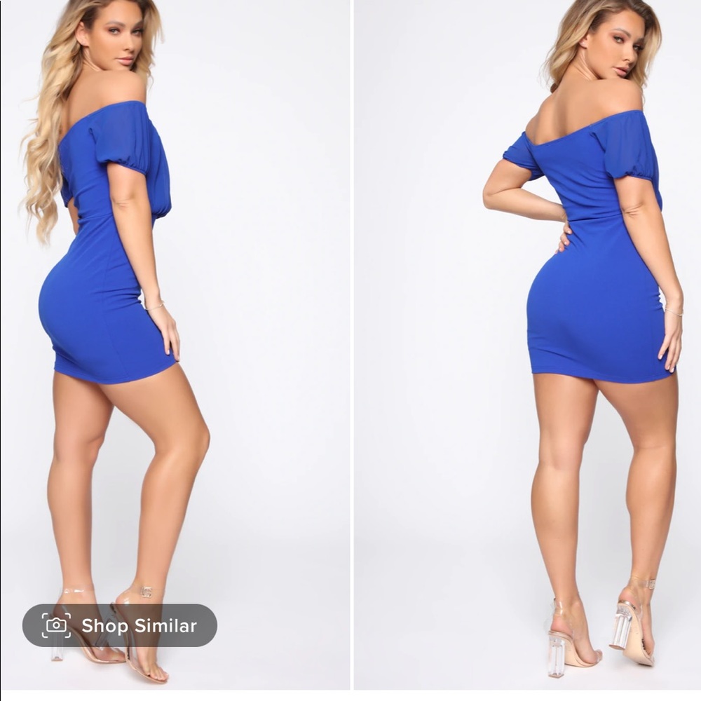 Off the shoulder mini dress